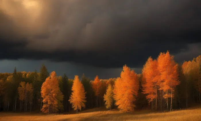 Kostel Nejsvětější Trojice (Neznašov) – autumn
