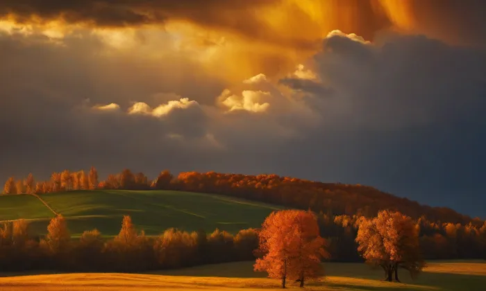 Kostel Nejsvětější Trojice (Polevsko) – autumn