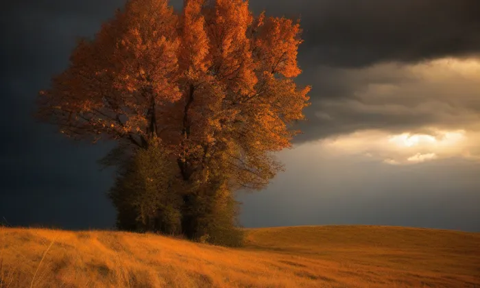 kostel Nejsvětější Trojice (Pouchobrady) – autumn
