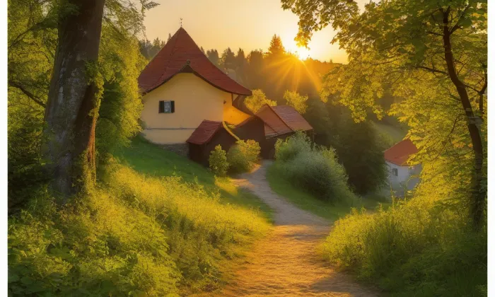 Kostel Nejsvětější Trojice (Suchá) – summer