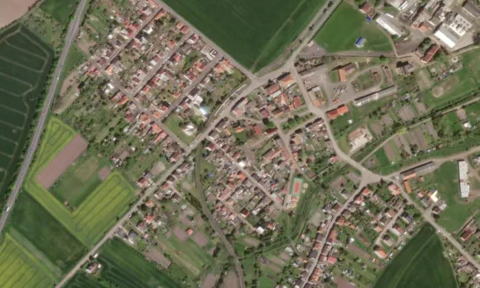 Kostel Nejsvětější Trojice (Sulejovice) – letecký pohled