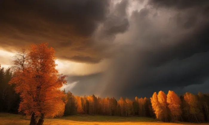 Kostel Nejsvětější Trojice (Zdoňov) – autumn