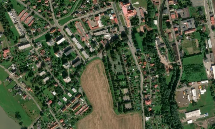 Kostel Panny Marie (Broumov) – letecký pohled