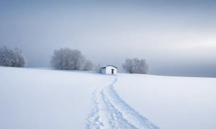 Kostel Panny Marie (Staré Hamry) – winter