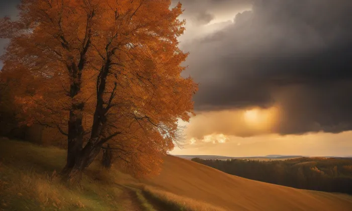 Kostel Panny Marie Bolestné v Mariánských Radčicích – autumn