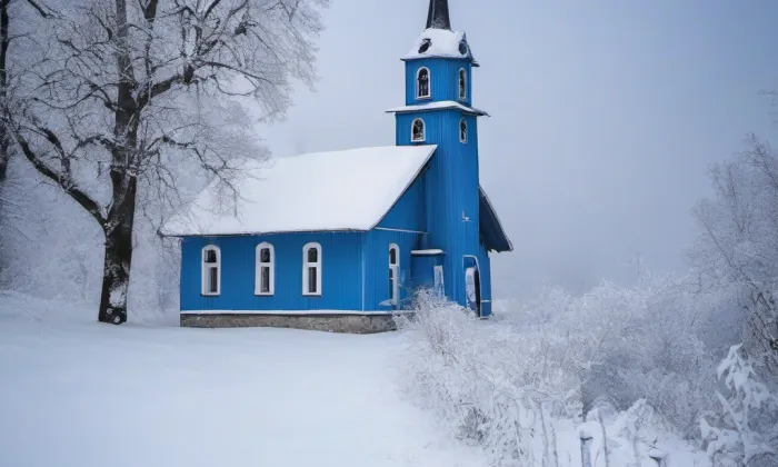 Kostel Panny Marie Bolestné v Mariánských Radčicích – winter