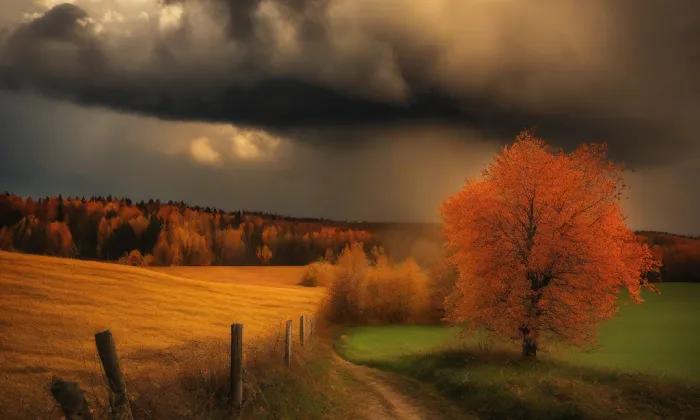 kostel Panny Marie Pomocnice křesťanů (Moravské Křižánky) – autumn