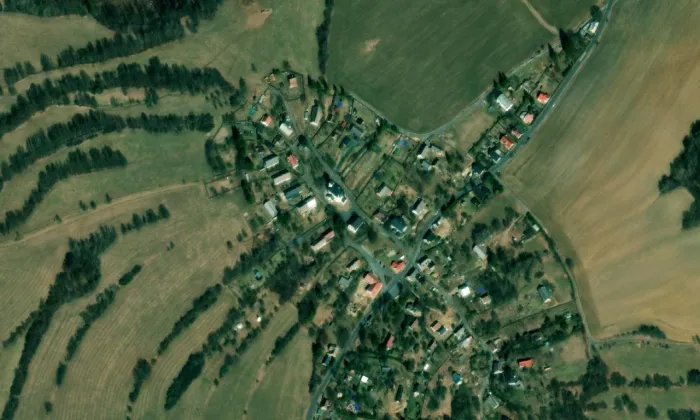 Kostel Panny Marie Sněžné (Ruda) – letecký pohled