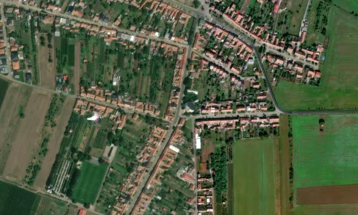 kostel Panny Marie Vítězné (Moravský Žižkov) – letecký pohled