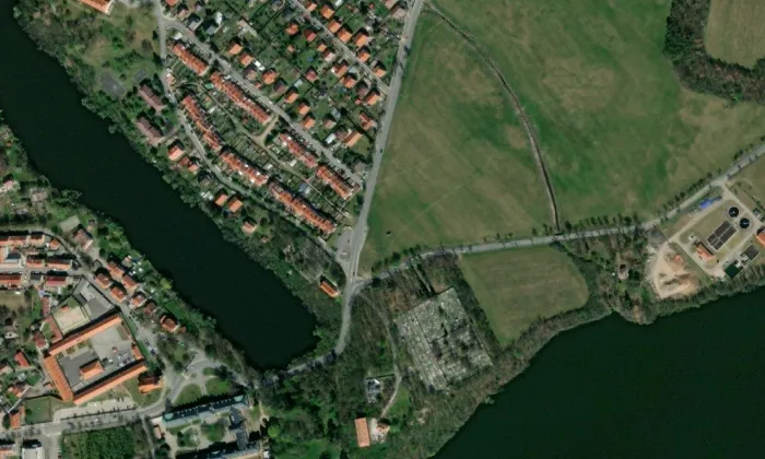 Kostel Povýšení svatého Kříže (Dobříš) – letecký pohled