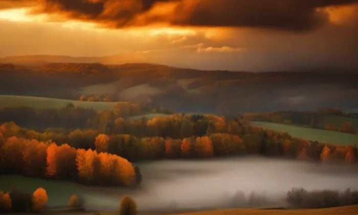 Kostel Povýšení svatého Kříže (Dobříš) – autumn