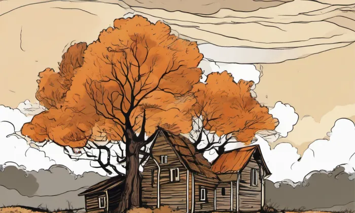 Kostel Povýšení svatého Kříže (Linhartovy) – autumn