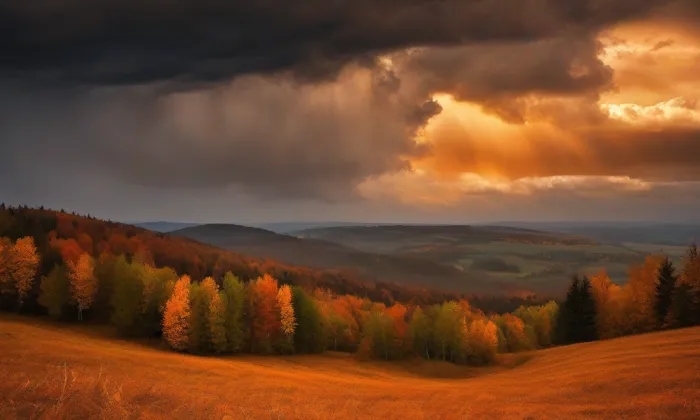Kostel Povýšení svatého Kříže (Nový Kostel) – autumn