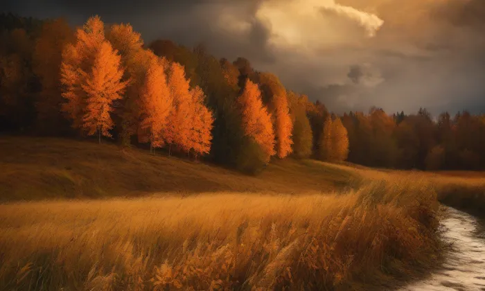 Kostel Povýšení svatého Kříže s farou a kaplankou – autumn