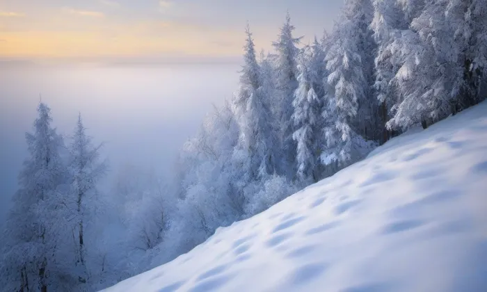 Kostel Povýšení svatého Kříže s farou a kaplankou – winter