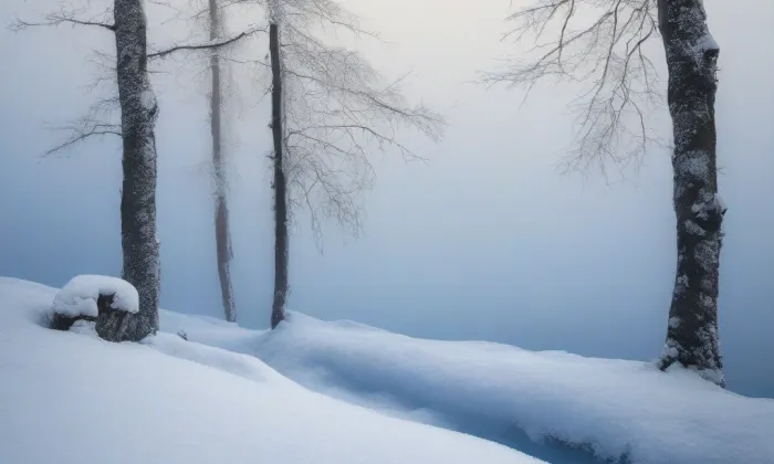 kostel Povýšení svatého Kříže v Černovicích – winter