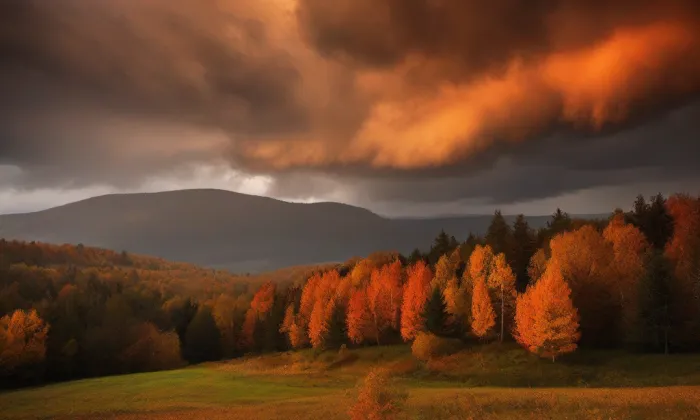 Kostel Stětí svatého Jana Křtitele (Ořech) – autumn