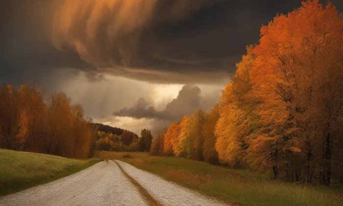kostel Stětí svatého Jana Křtitele (Starý Petřín) – autumn