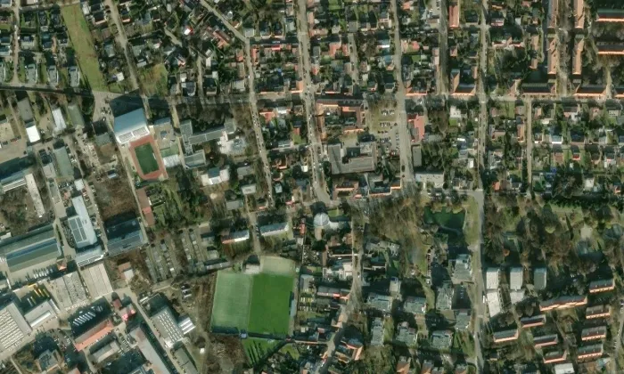 Kostel svaté Alžběty Durynské (Praha) – letecký pohled