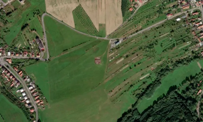 Kostel svaté Anežky České (Drnovice) – letecký pohled