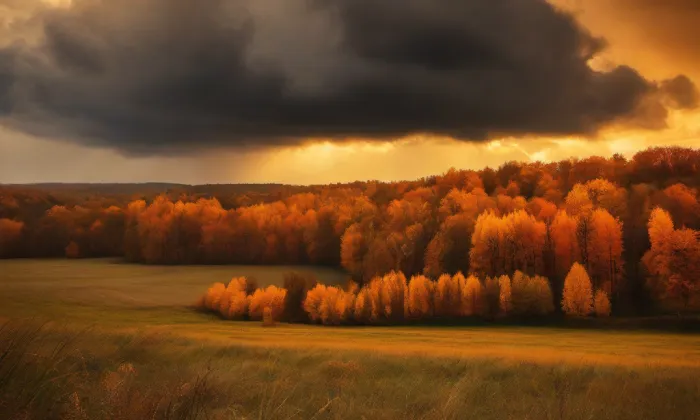 Kostel svaté Anny (Andělka) – autumn