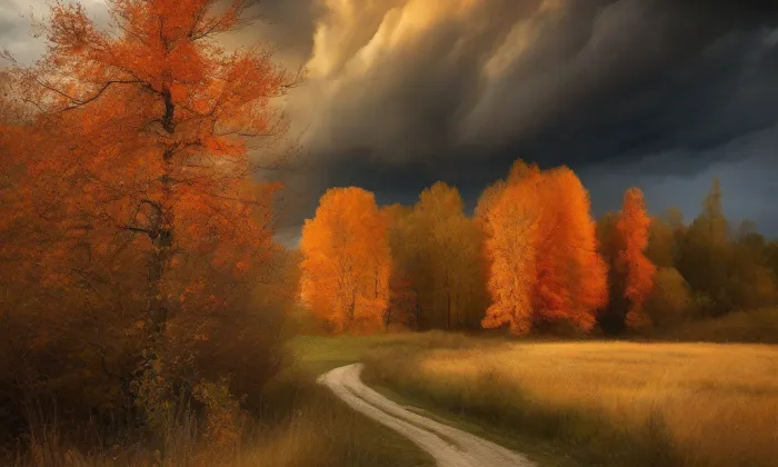Kostel svaté Anny (Blatno) – autumn