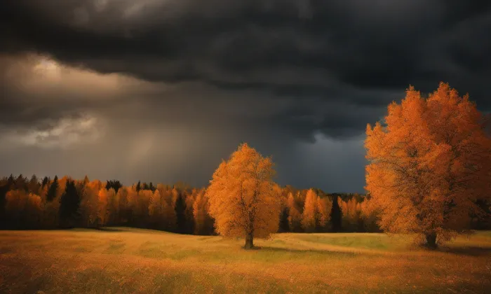 kostel svaté Anny (Boršov) – autumn