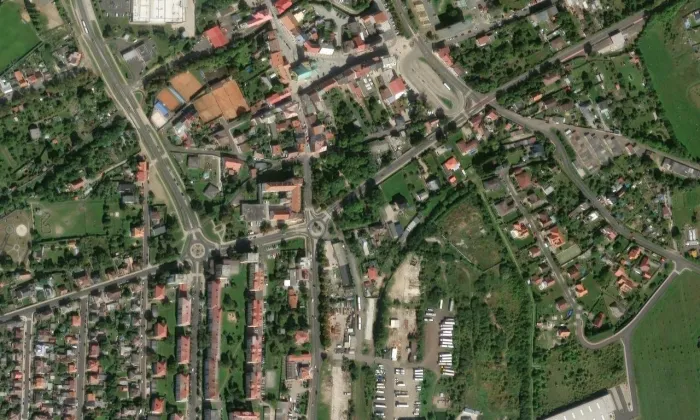 Kostel svaté Anny (Jirkov) – letecký pohled