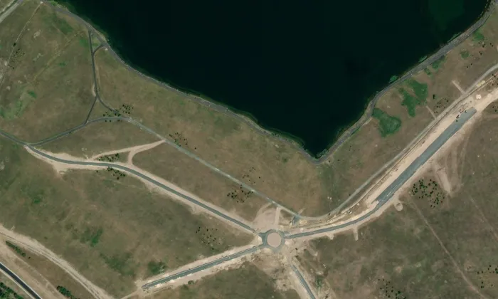 Kostel svaté Anny (Most) – letecký pohled