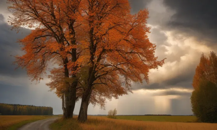 Kostel svaté Anny (Polanka nad Odrou) – autumn