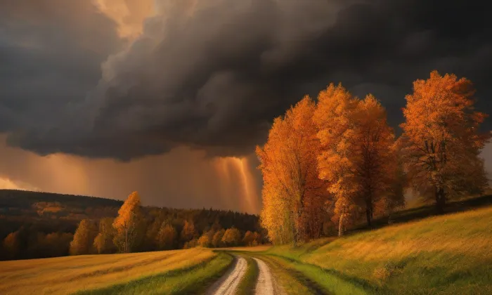 Kostel svaté Anny (Polná) – autumn