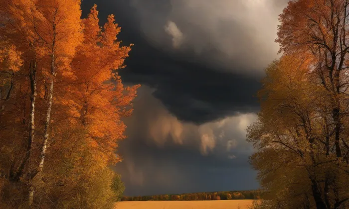 Kostel svaté Anny (Skřivany) – autumn