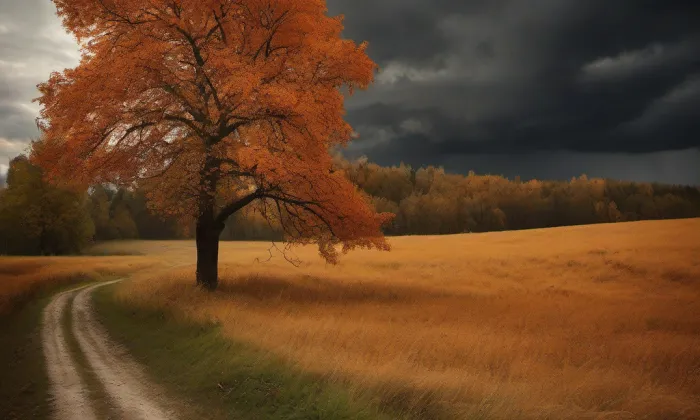 Kostel svaté Anny (Skalice u České Lípy) – autumn