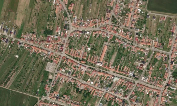 Kostel svaté Barbory (Šakvice) – letecký pohled