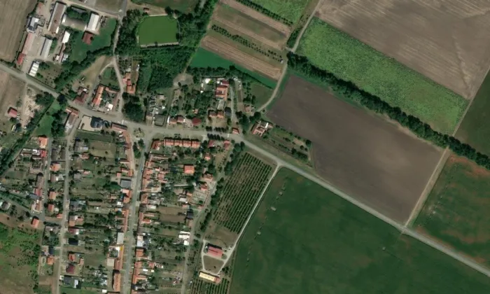 kostel svaté Cecilie (Dobré Pole) – letecký pohled