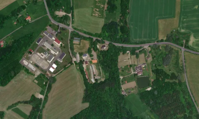 Kostel svaté Kateřiny (Štramberk) – letecký pohled