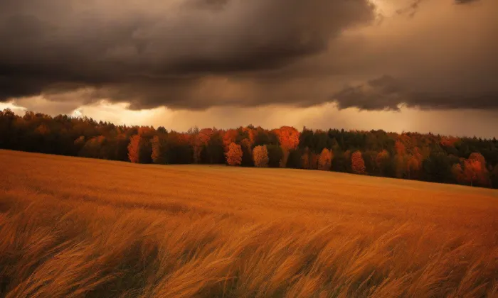 Kostel svaté Kateřiny (Bořislav) – autumn