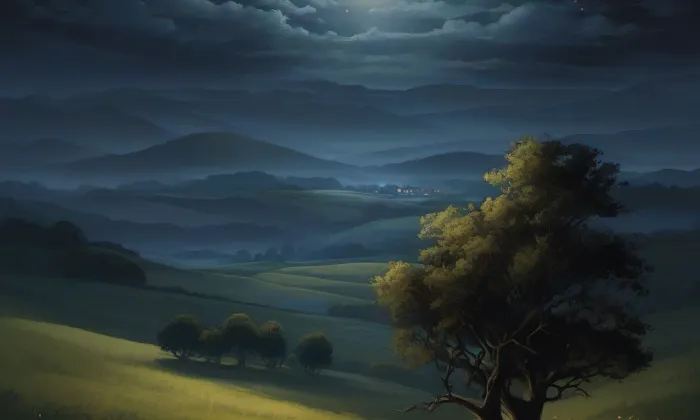 Kostel svaté Kateřiny (Krásno) – noc