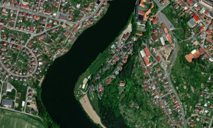 Kostel svaté Kateřiny (Polná) – letecký pohled