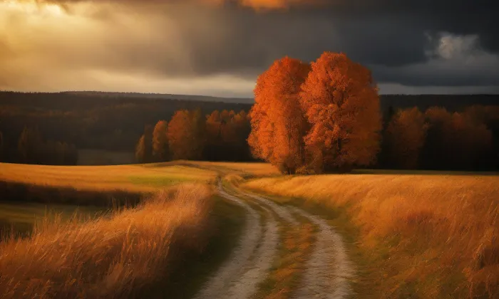 Kostel svaté Kateřiny (Polná) – autumn