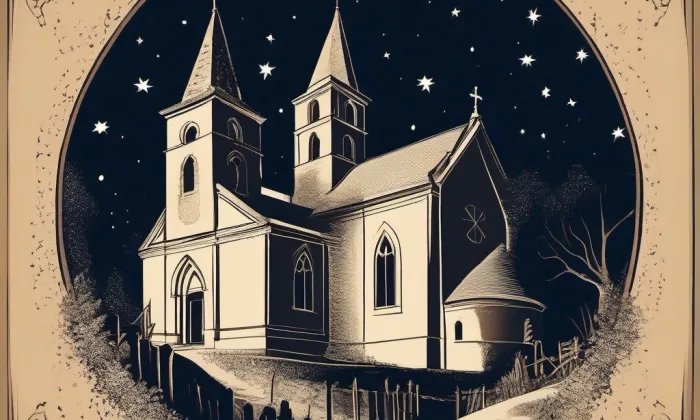 Kostel svaté Kateřiny (Prusinovice) – noc