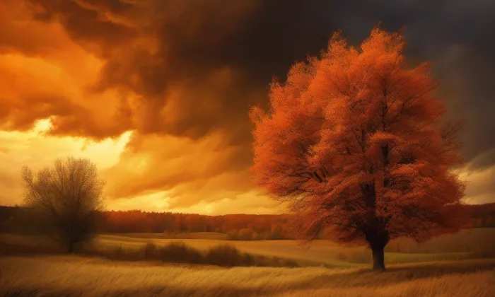 kostel svaté Kateřiny (Slavíkovice) – autumn