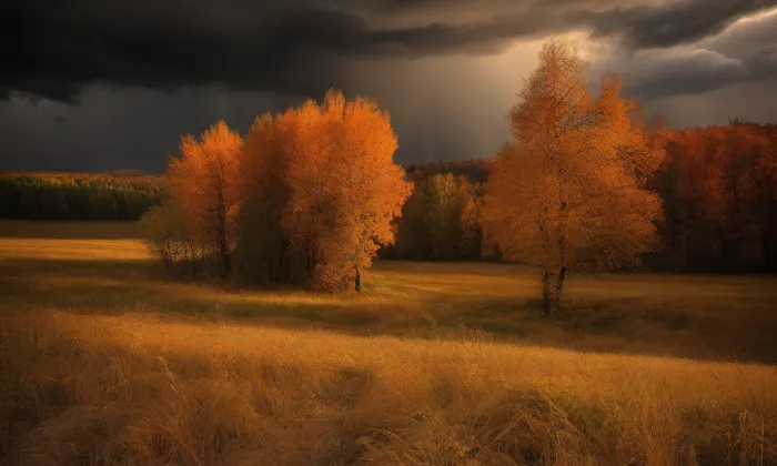 Kostel svaté Kateřiny Alexandrijské (Sloup v Čechách) – autumn