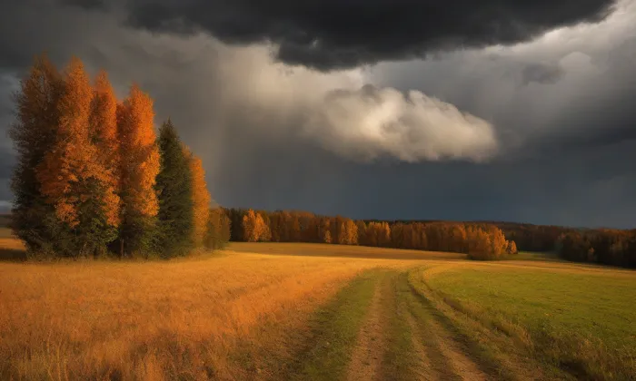 Kostel svaté Kunhuty (Královské Poříčí) – autumn