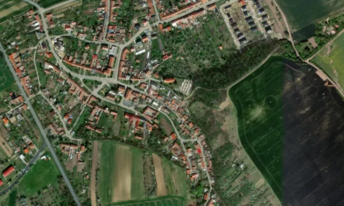 kostel svaté Kunhuty (Nížkovice) – letecký pohled