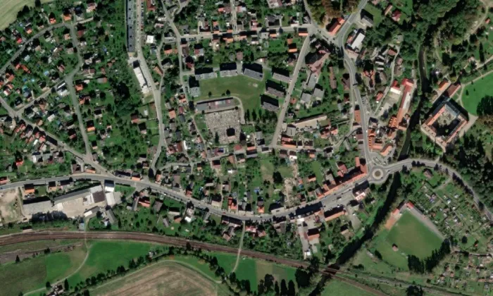 Kostel svaté Máří Magdalény (Častolovice) – letecký pohled