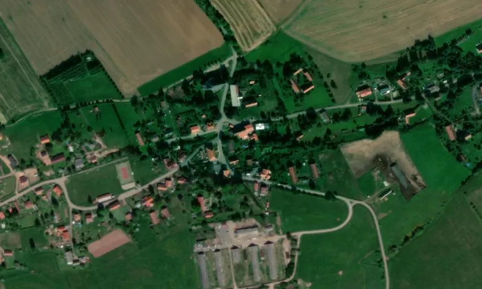 Kostel svaté Máří Magdaleny (Božanov) – letecký pohled