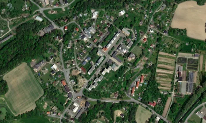 Kostel svaté Máří Magdaleny (Osoblaha) – letecký pohled