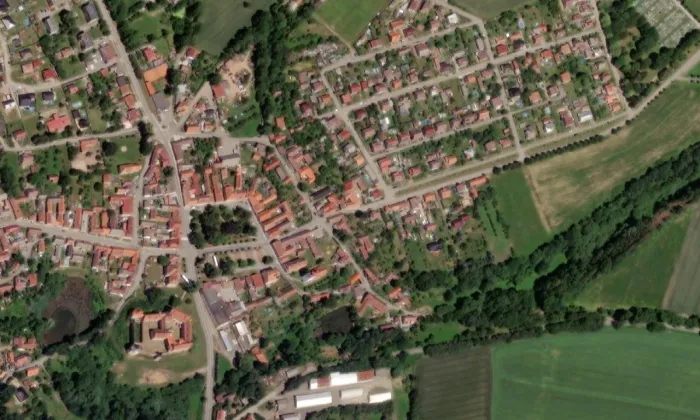 kostel svaté Maří Magdalény (Červená Řečice) – letecký pohled