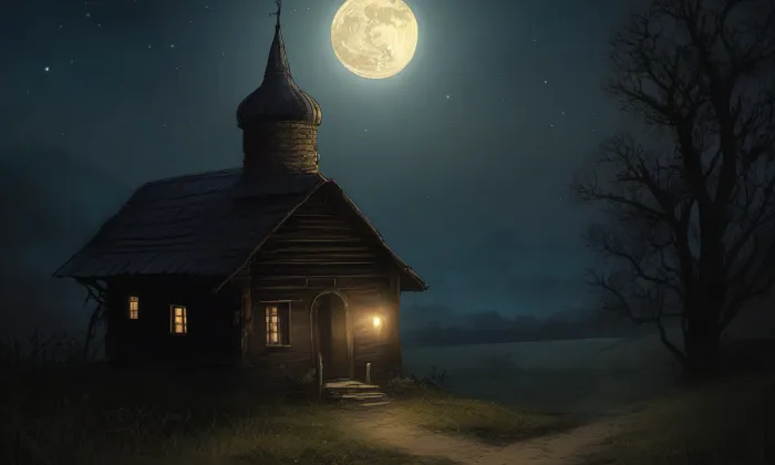 kostel svaté Maří Magdalény (Červená Řečice) – noc